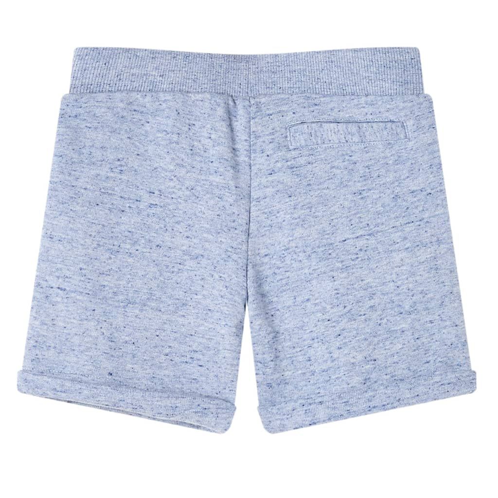 Pantaloncini per Bambini con Coulisse Blu Mélange 116 vidaXL