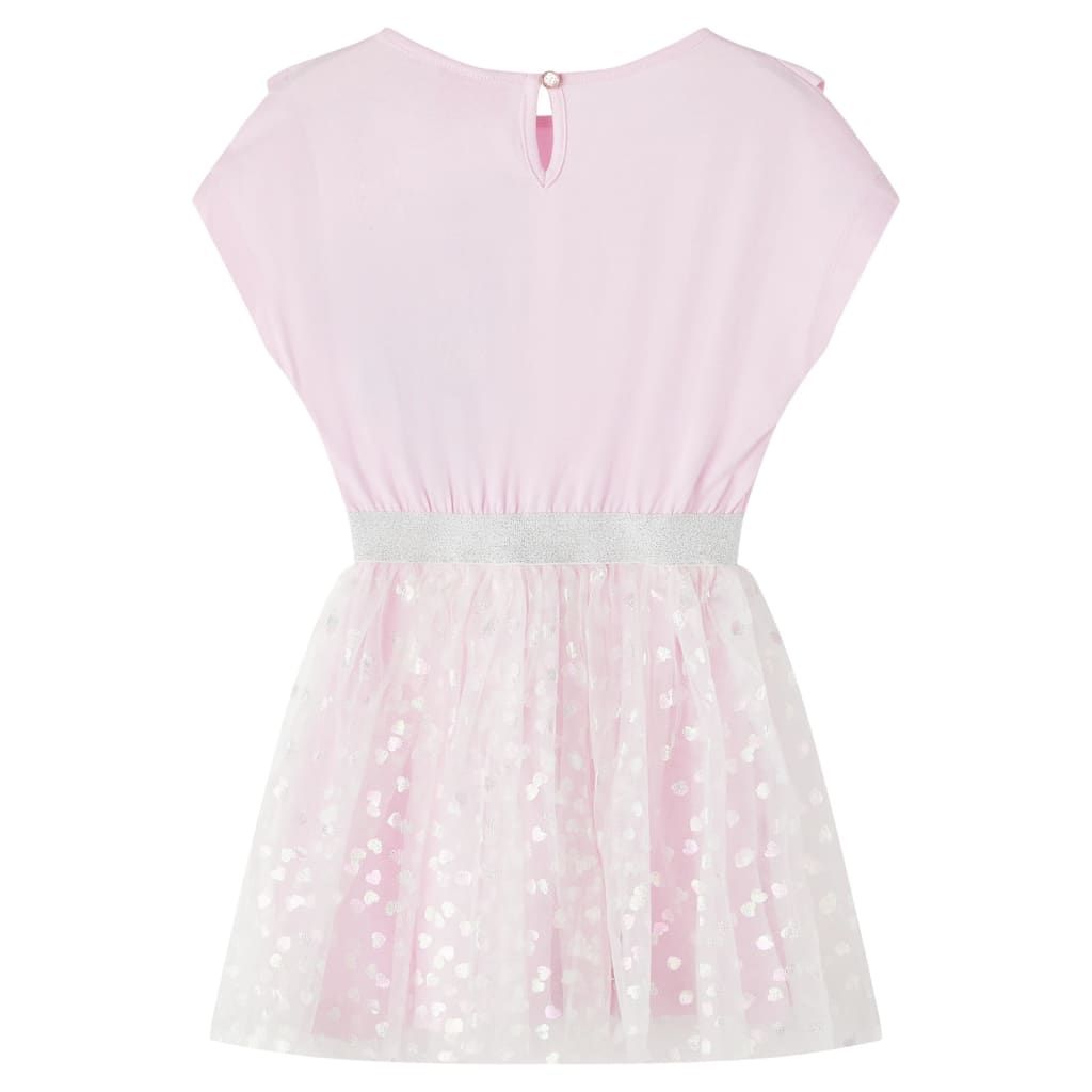 Abito da Bambina con Volant Rosa Chiaro 128 vidaXL