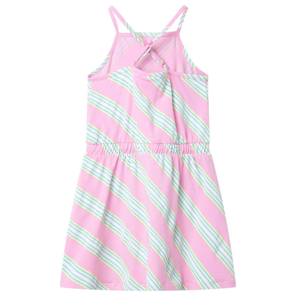 Abito da Bambina con Coulisse Senza Maniche Rosa 104 vidaXL