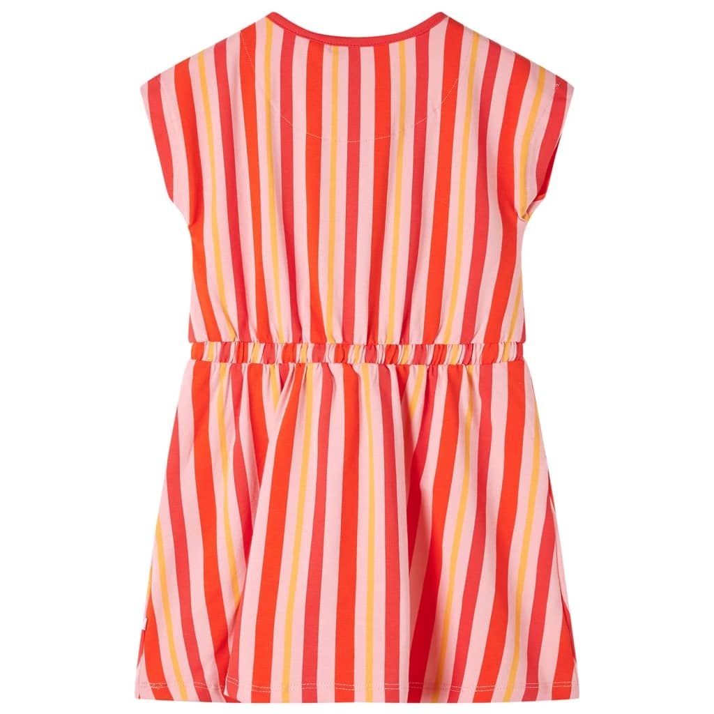 Abito per Bambine con Coulisse Rosa e Rosso 104 vidaXL