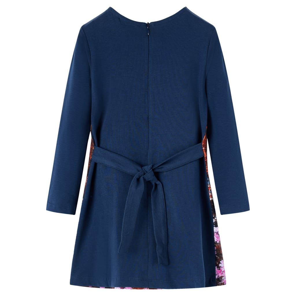 Abito da Bambina a Maniche Lunghe Blu Marino 140 vidaXL