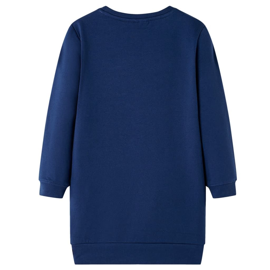 Abito in Felpa da Bambina Blu Marino 92 vidaXL