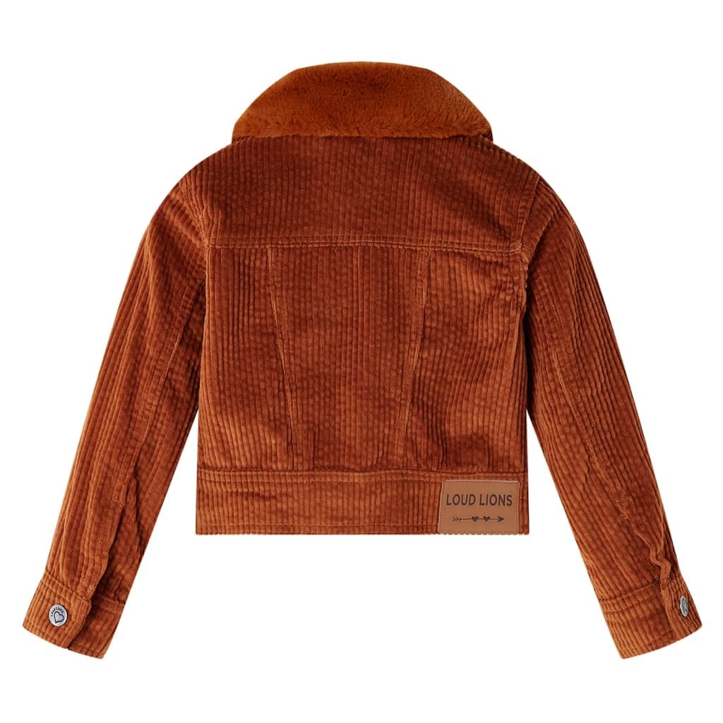 Giacca per Bambini in Velluto a Coste Cognac 92 vidaXL