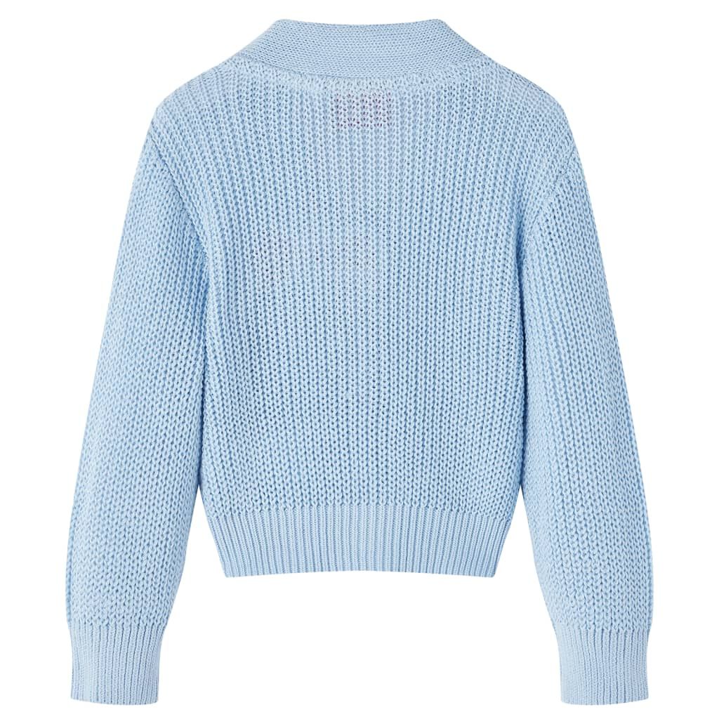 Cardigan da Bambina Lavorato a Mano Blu 128 vidaXL