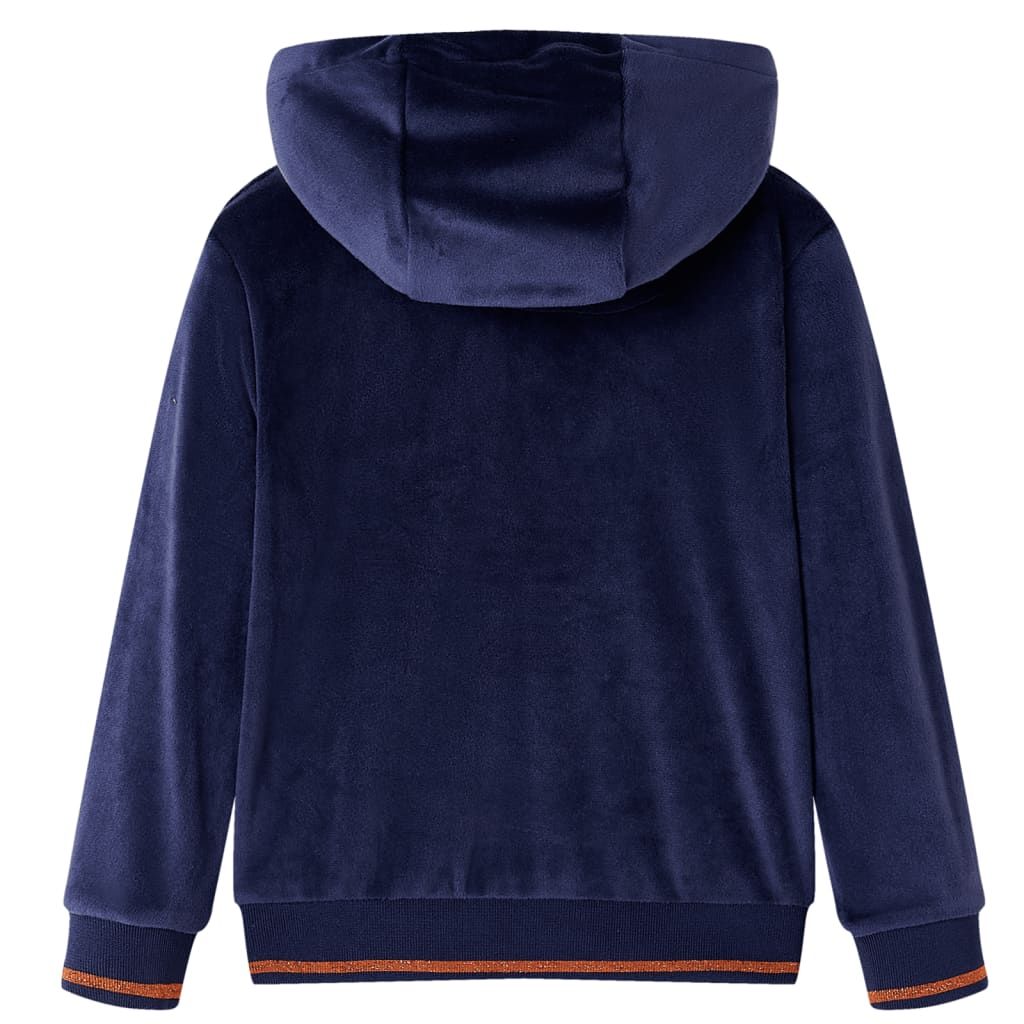 Giacca con Cappuccio da Bambina Blu Marino 116 vidaXL