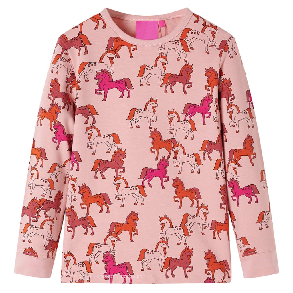 Pigiama per Bambini a Maniche Lunghe Rosa Chiaro 116 vidaXL
