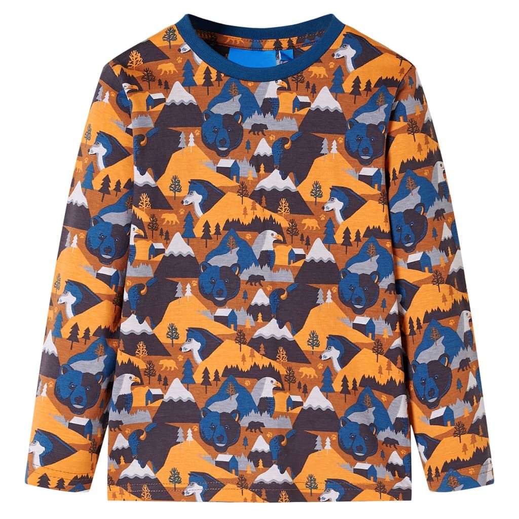 Pigiama per Bambini Maniche Lunghe Cognac 92 vidaXL