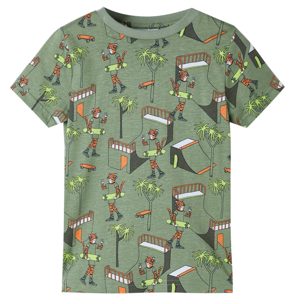 Pigiama Bambino Maniche Corte Cachi Chiaro 128 vidaXL