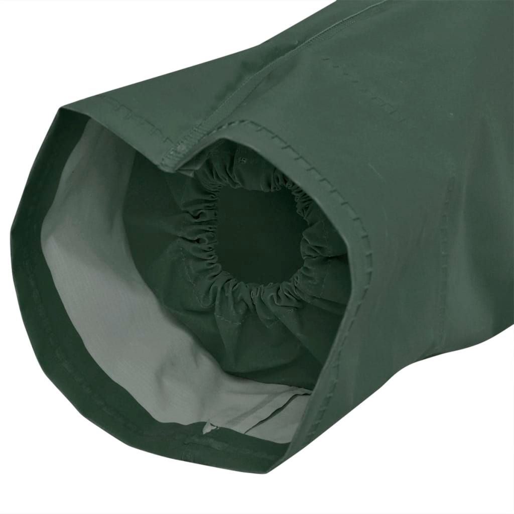 Impermeabile Lungo Resistente all'Acqua con Cappuccio Verde XL vidaXL