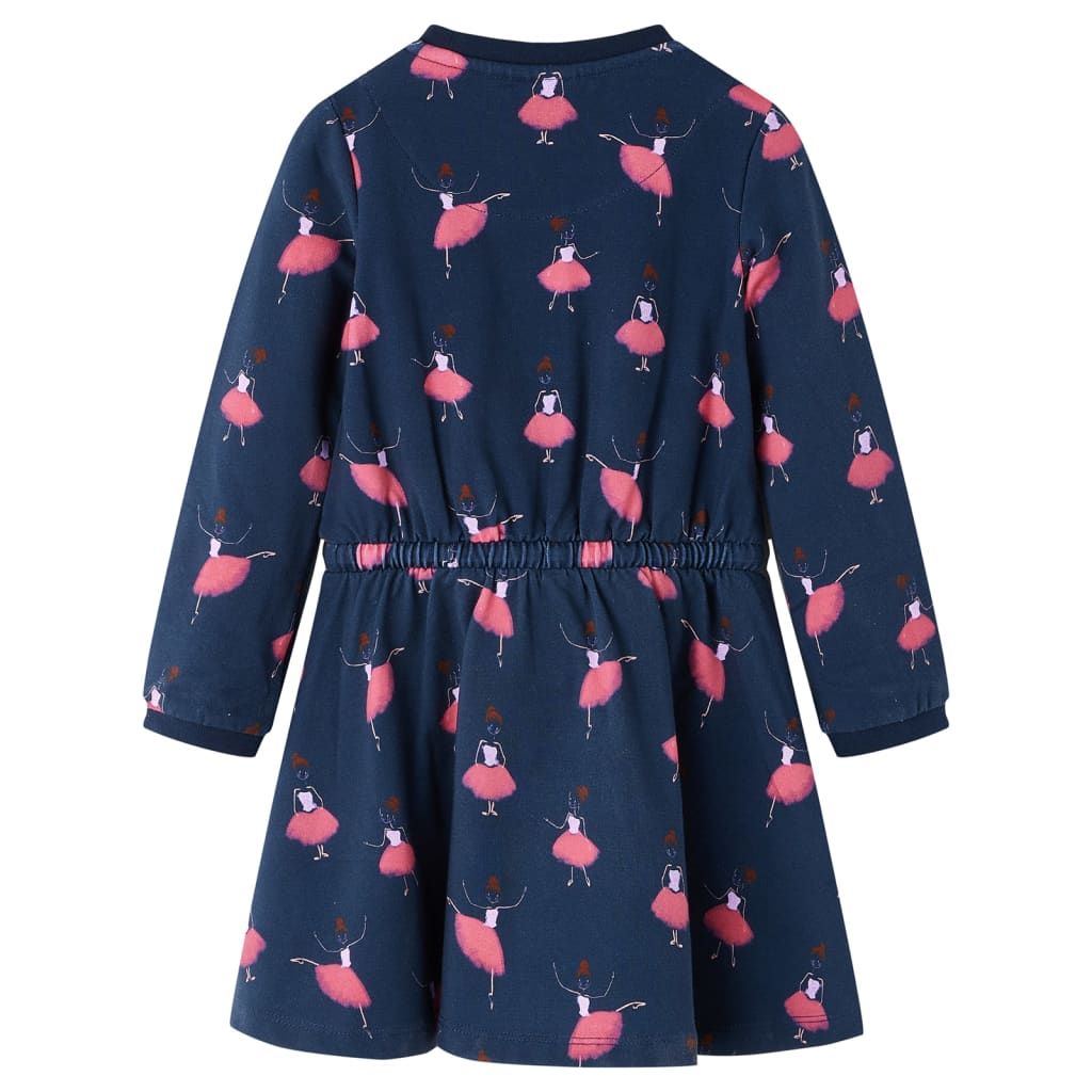Abito da Bambina Blu Marino 128 vidaXL