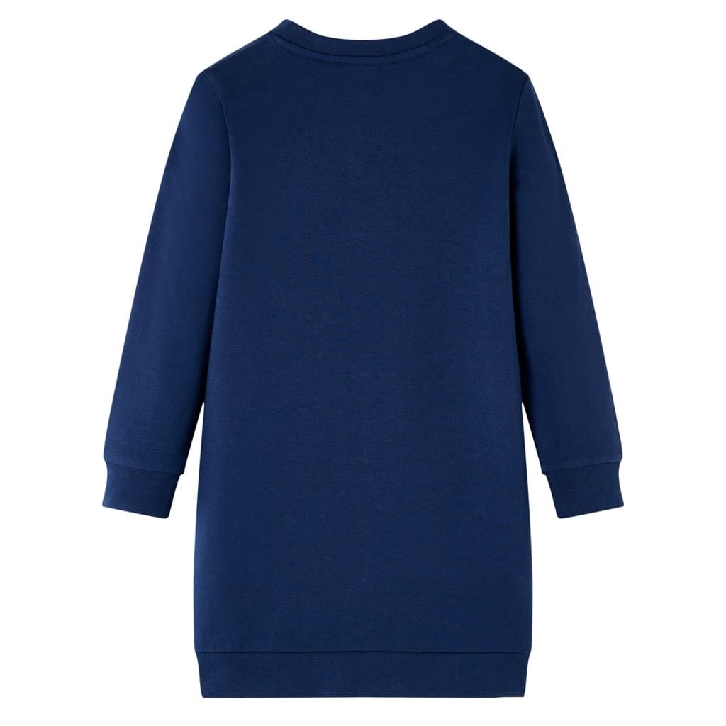 Abito in Felpa da Bambina Blu Marino 92 vidaXL