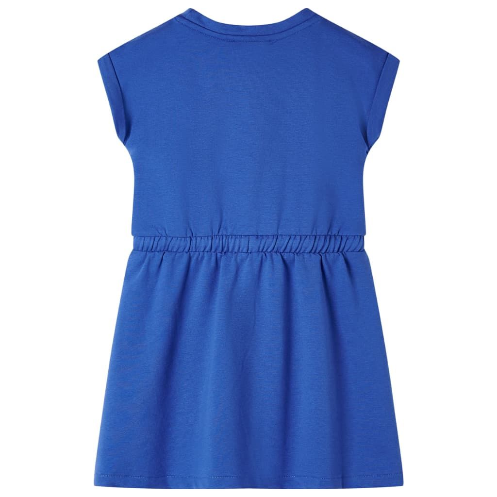 Abito per Bambini con Coulisse Blu Cobalto 116 vidaXL