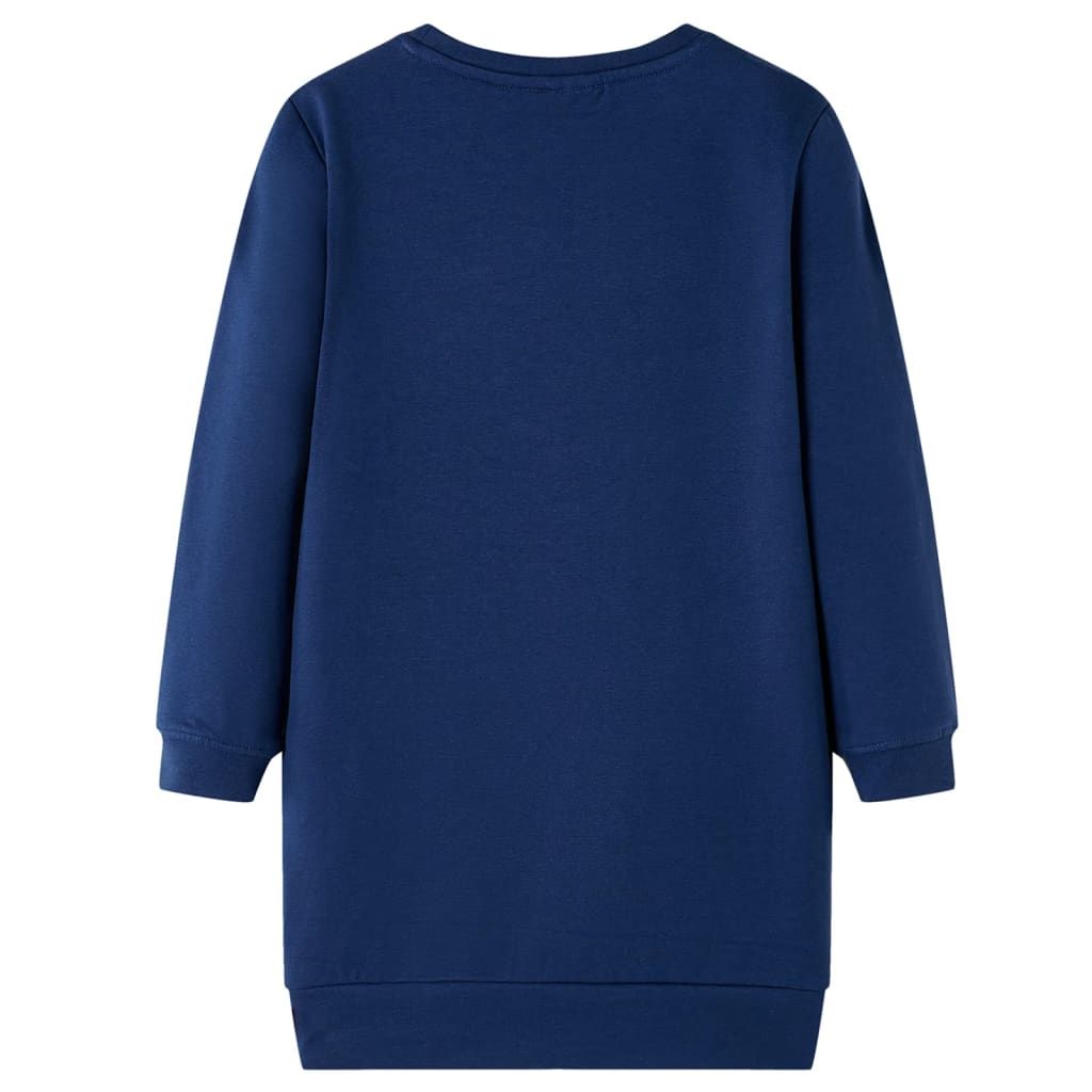 Abito in Felpa da Bambina Blu Marino 104 vidaXL