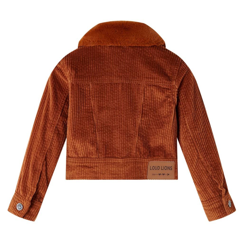 Giacca per Bambini in Velluto a Coste Cognac 116 vidaXL