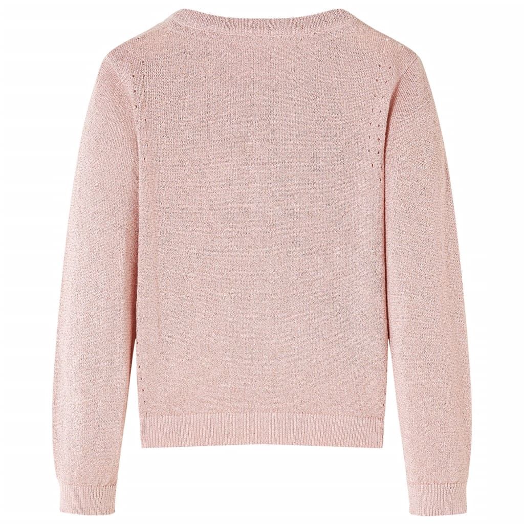 Cardigan da Bambina Lavorato a Maglia Rosa Tenue 116 vidaXL