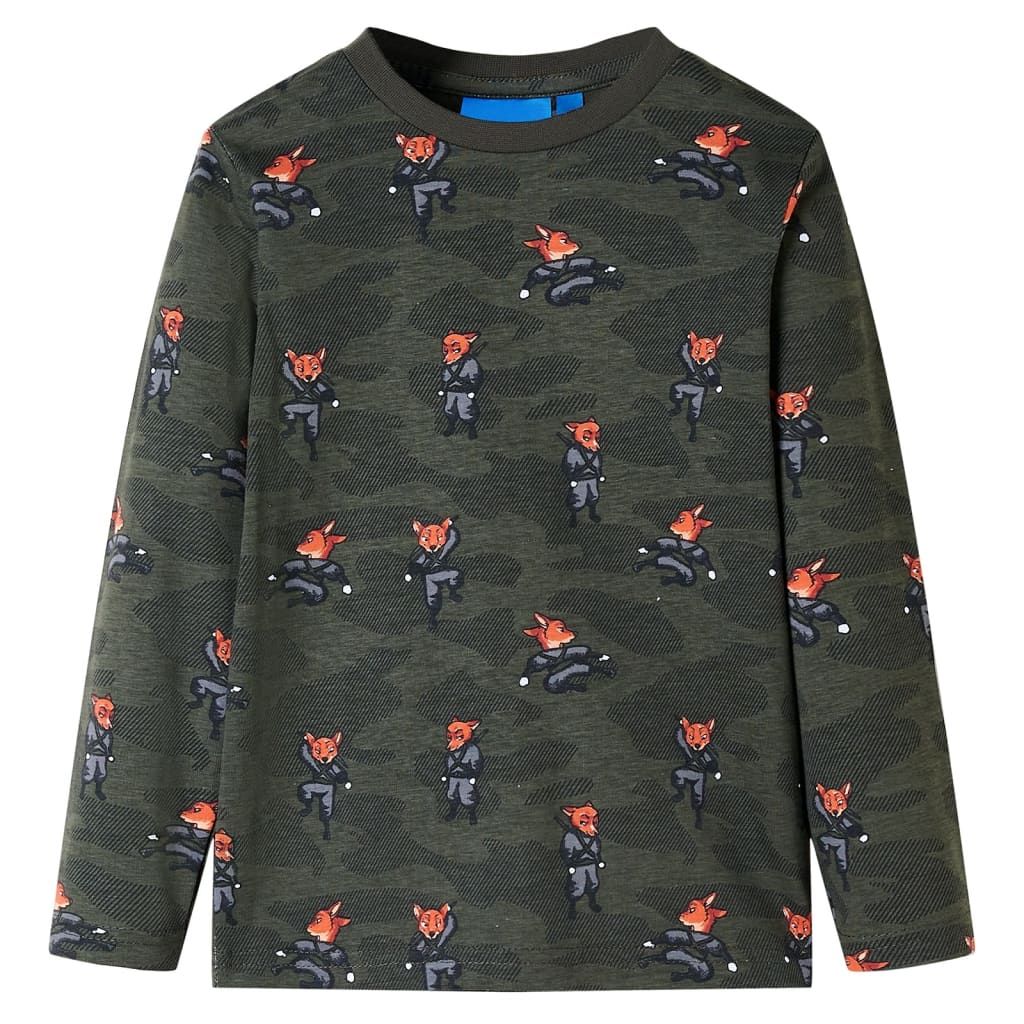 Pigiama per Bambini a Maniche Lunghe Cachi 104 vidaXL