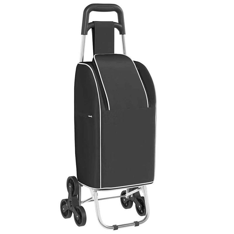 Carrello della spesa Nero 39,5 x 33 x 93 cm Tessuto Oxford vidaXL