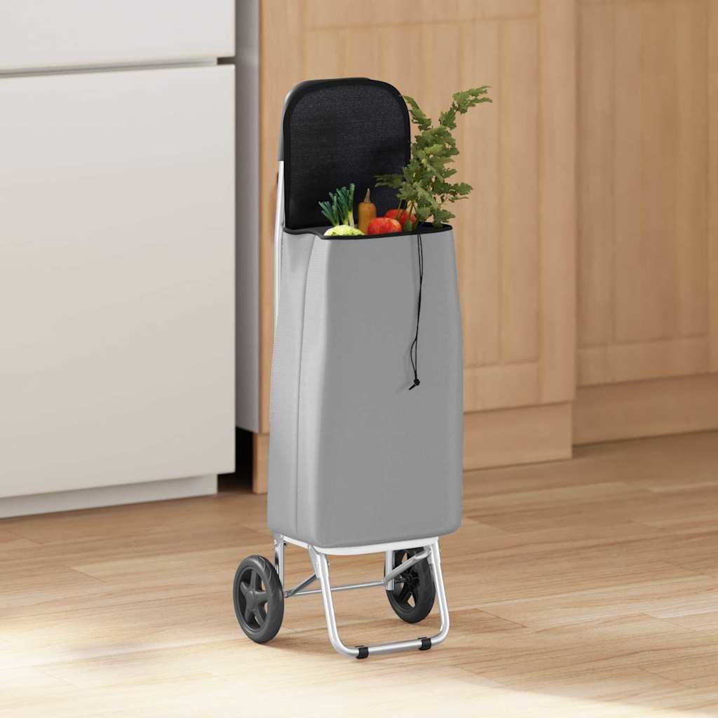 Carrello della spesa Grigio 35 x 28 x 92 cm Tessuto Oxford vidaXL