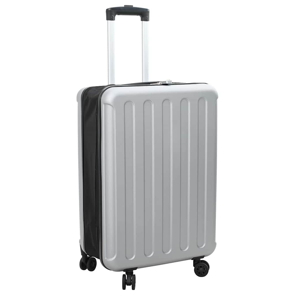 Valigia con blocco Argento 43 x 27 x 66 cm Plastica ABS vidaXL