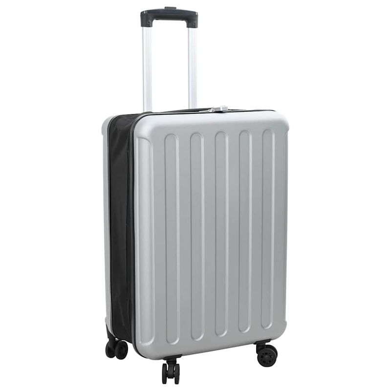 Valigia con blocco Argento 43 x 27 x 66 cm Plastica ABS vidaXL