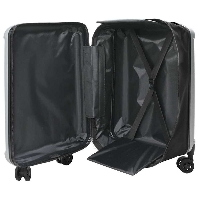 Valigia con blocco Argento 43 x 27 x 66 cm Plastica ABS vidaXL