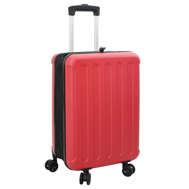 Valigia con blocco Rosso 43 x 27 x 66 cm Plastica ABS vidaXL