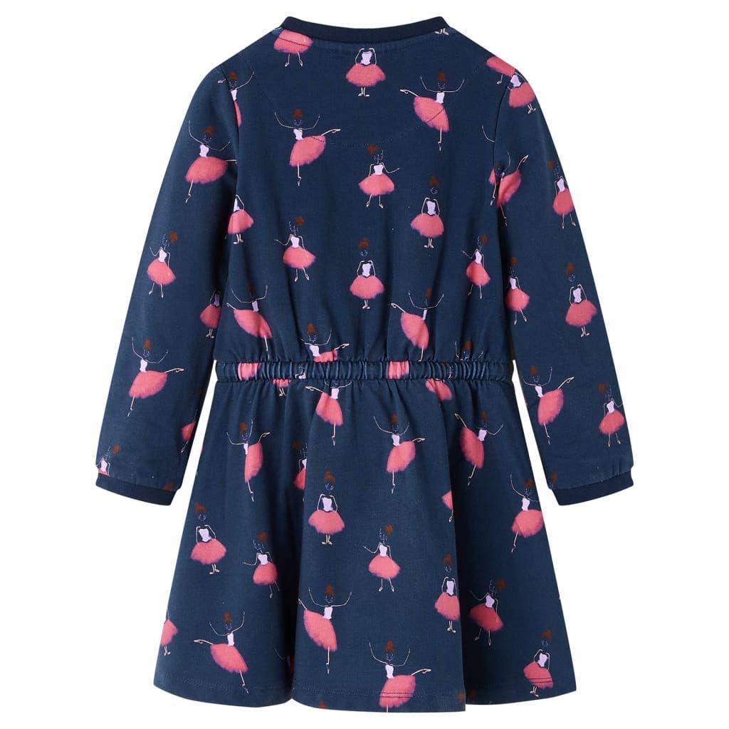 Abito da Bambina Blu Marino 116 vidaXL