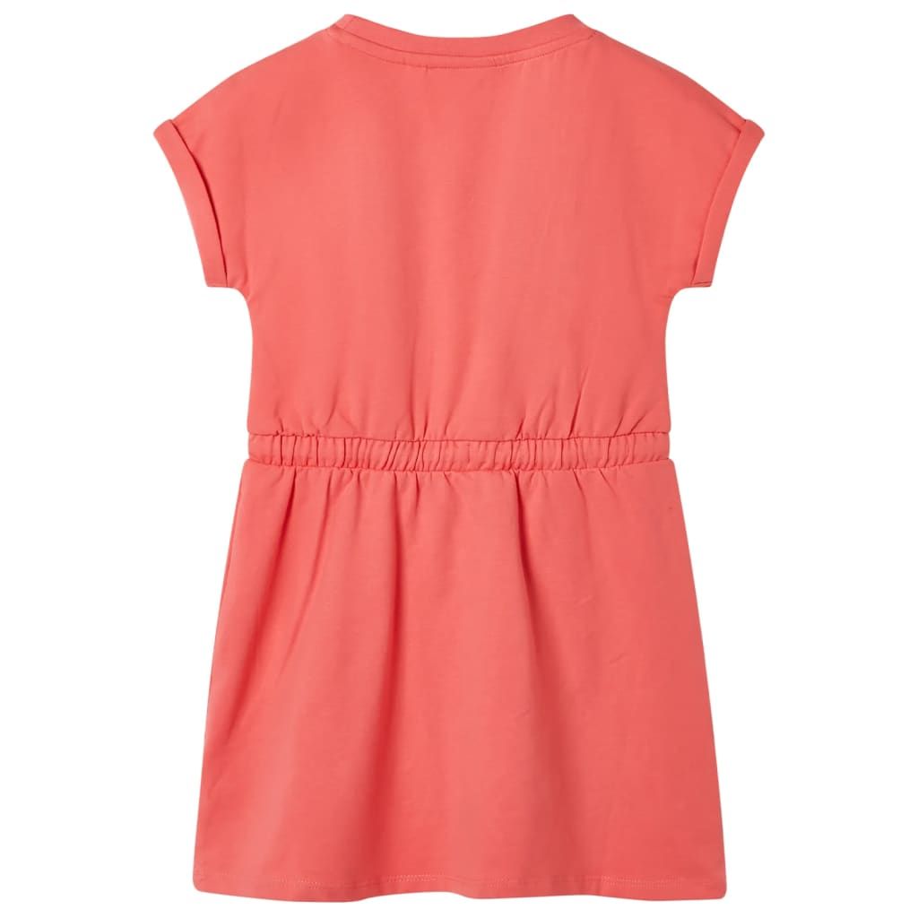 Abito da Bambina con Coulisse Corallo 128 vidaXL