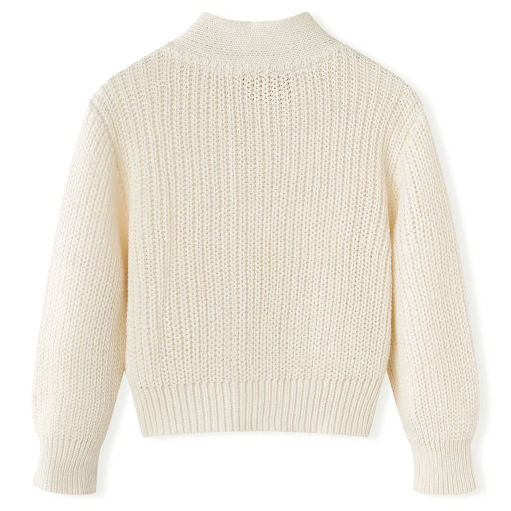 Cardigan da Bambina Lavorato a Maglia Bianco Neve 104 vidaXL
