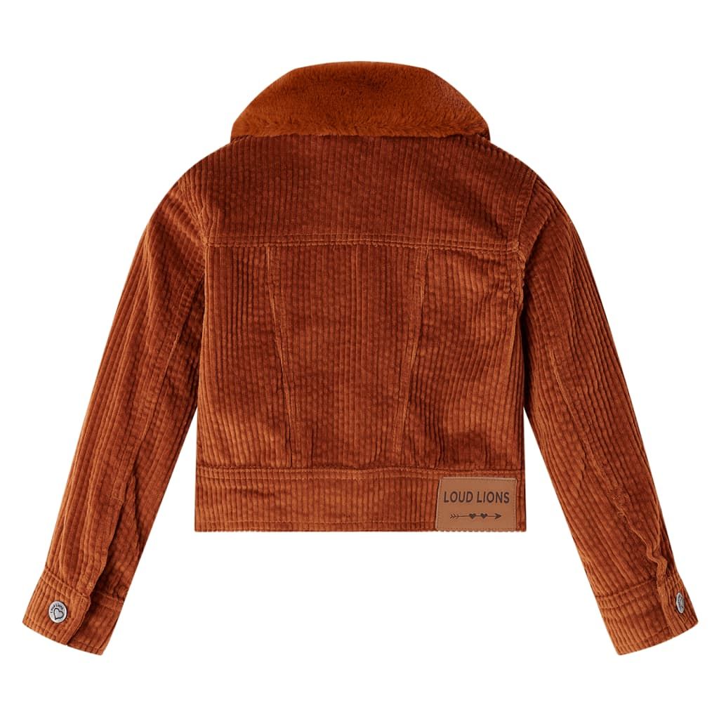 Giacca per Bambini in Velluto a Coste Cognac 140 vidaXL