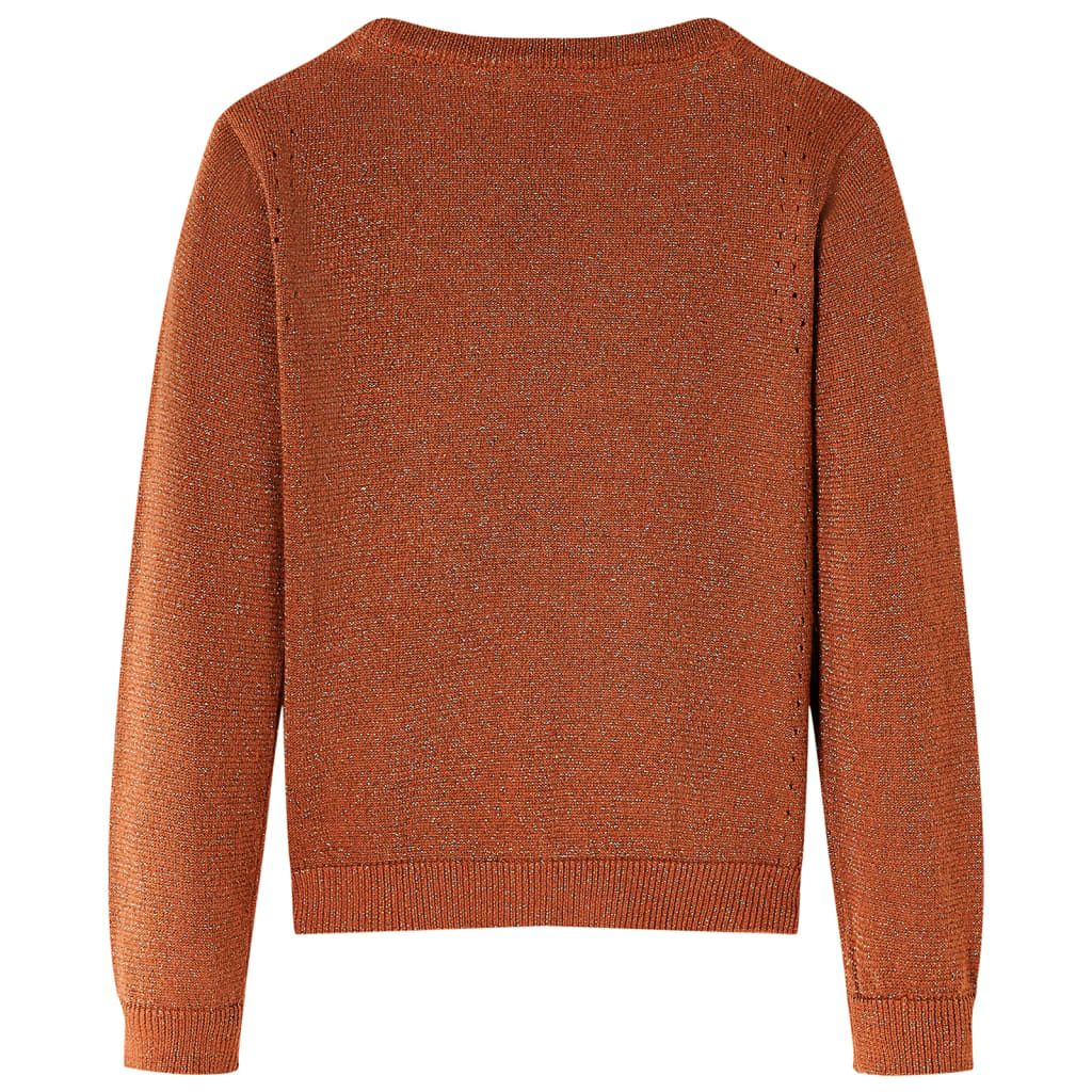 Cardigan da Bambina Lavorato a Mano Cognac 116 vidaXL