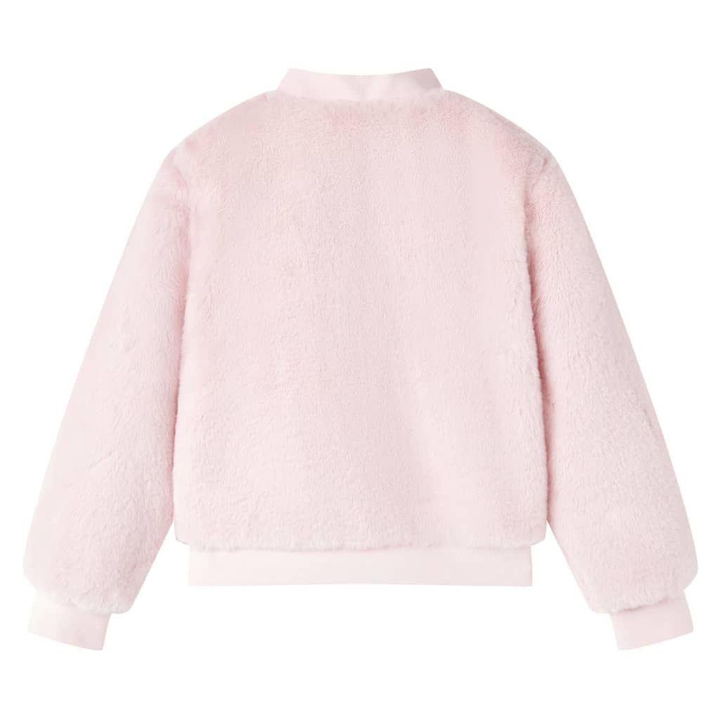Giacca per Bambini in Pelliccia Sintetica Rosa 128 vidaXL