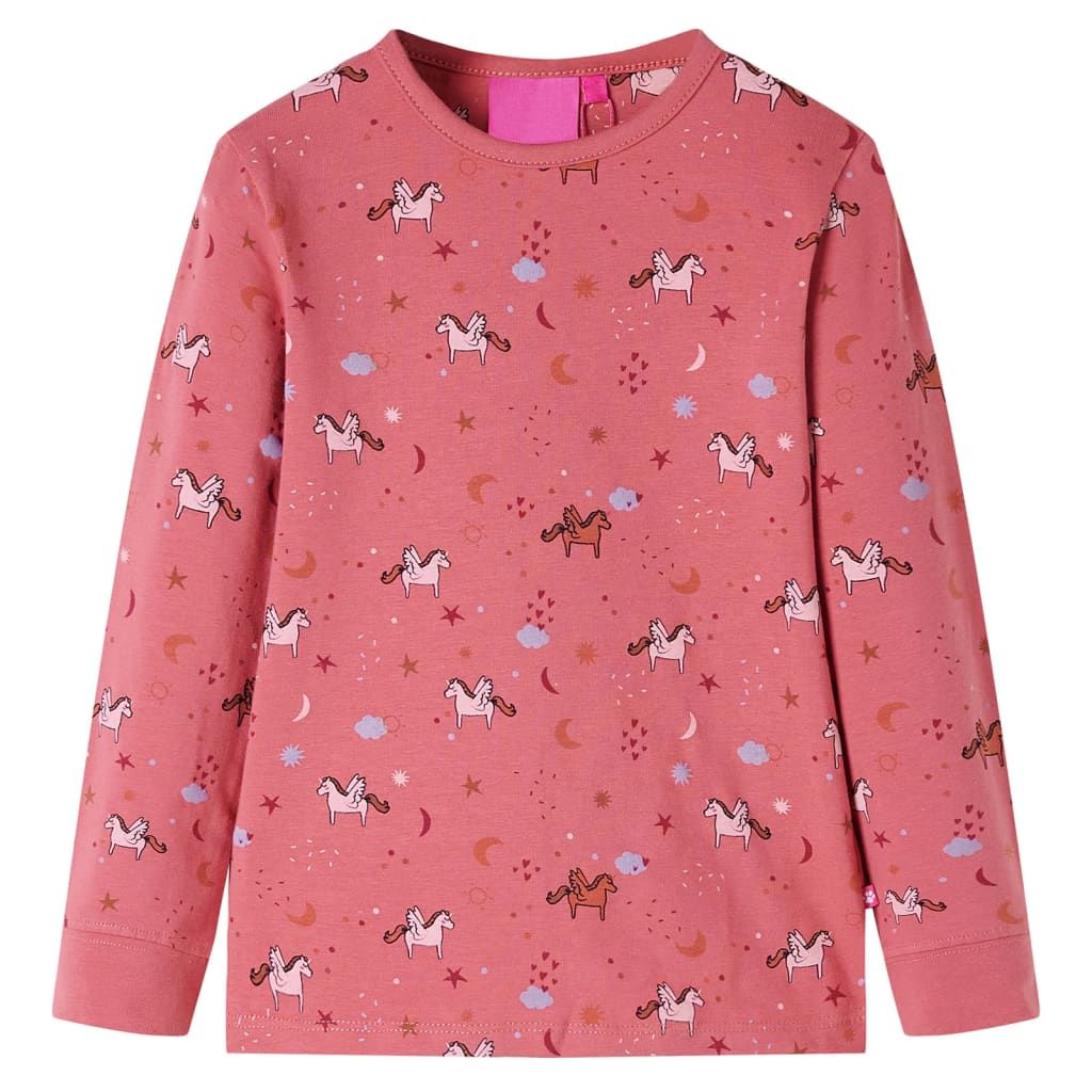 Pigiama da Bambina a Maniche Lunghe Rosa Antico 92 vidaXL