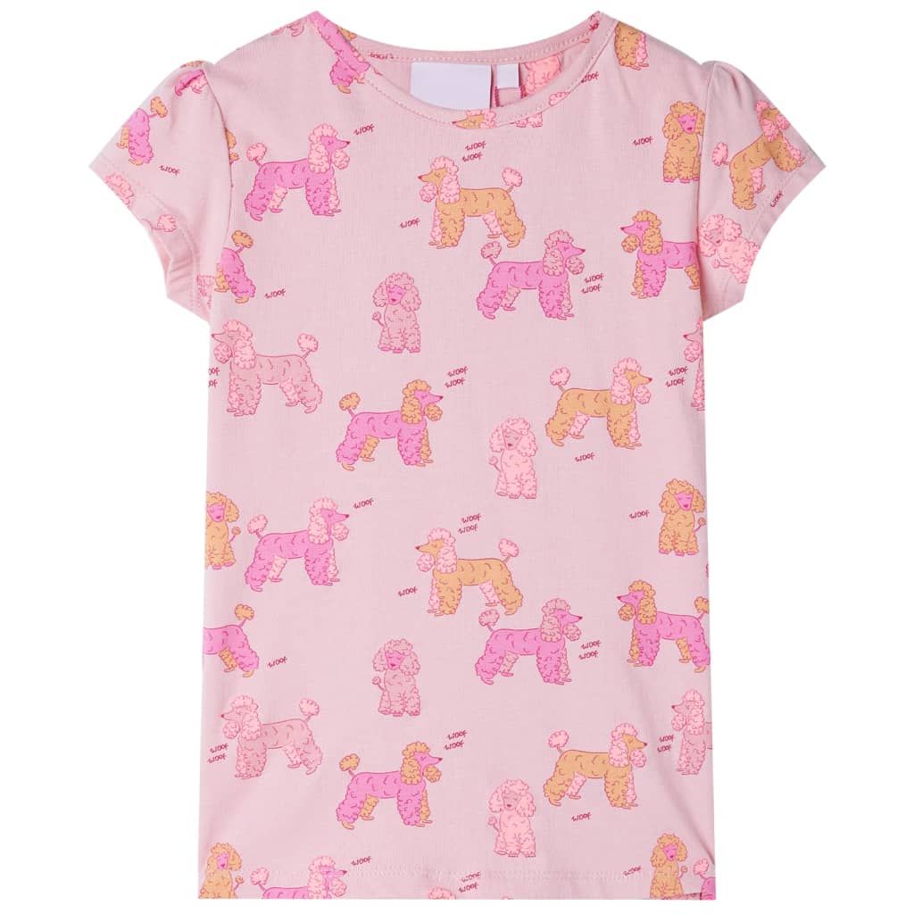 Pigiama da Bambina a Maniche Corte Rosa Chiaro 116 vidaXL