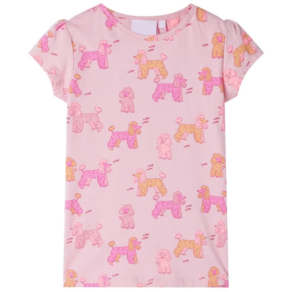 Pigiama da Bambina a Maniche Corte Rosa Chiaro 104 vidaXL
