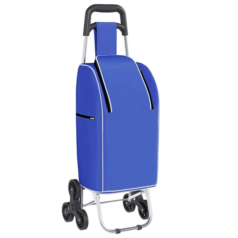 Carrello della spesa Blu 39,5 x 33 x 93 cm Tessuto Oxford vidaXL
