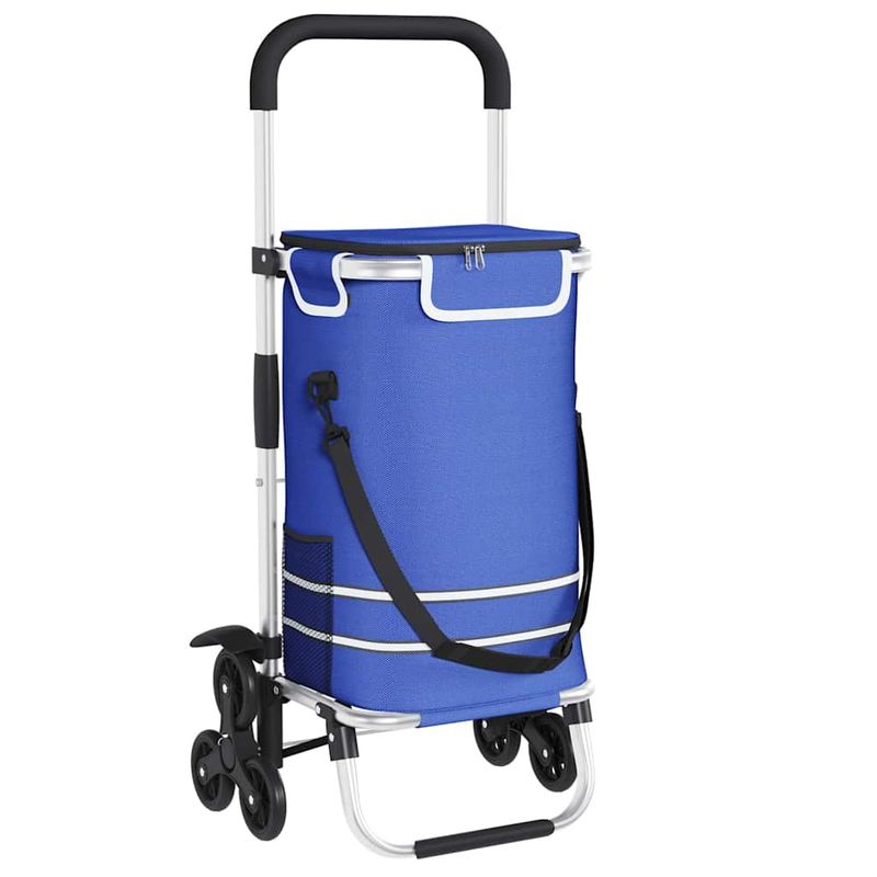 Carrello della spesa Blu 47 x 39 x 100,5 cm Tessuto Oxford vidaXL