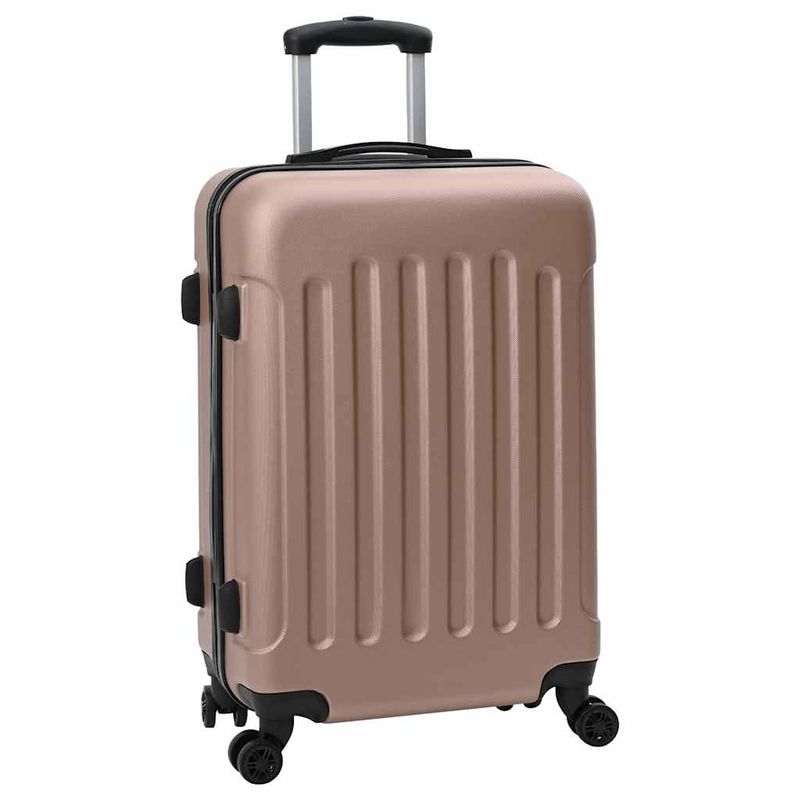 Valigia con blocco 3 pcs Oro rosa 50 x 31 x 78 cm Plastica ABS vidaXL