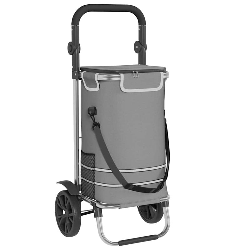 Carrello della spesa Grigio 36,5 x 46,5 x 100,5 cm vidaXL