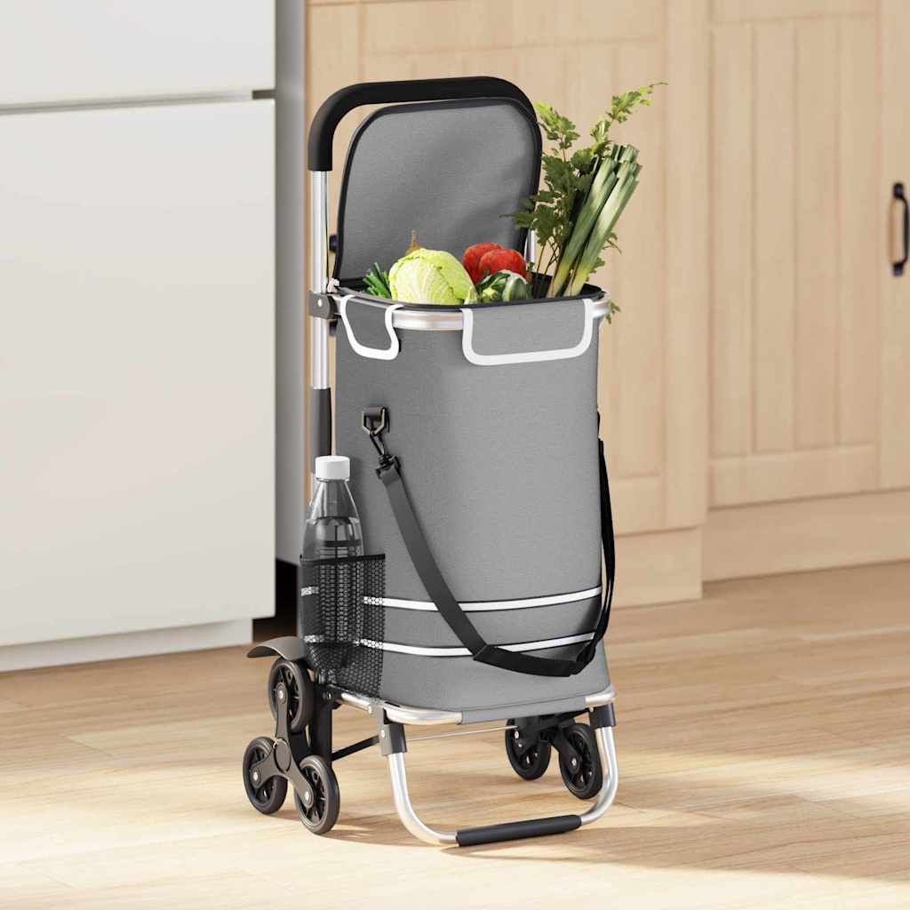 Carrello della spesa Grigio 47 x 39 x 100,5 cm Tessuto Oxford vidaXL