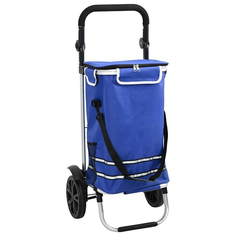 Carrello della spesa Blu 36,5 x 46,5 x 100,5 cm Tessuto Oxford vidaXL