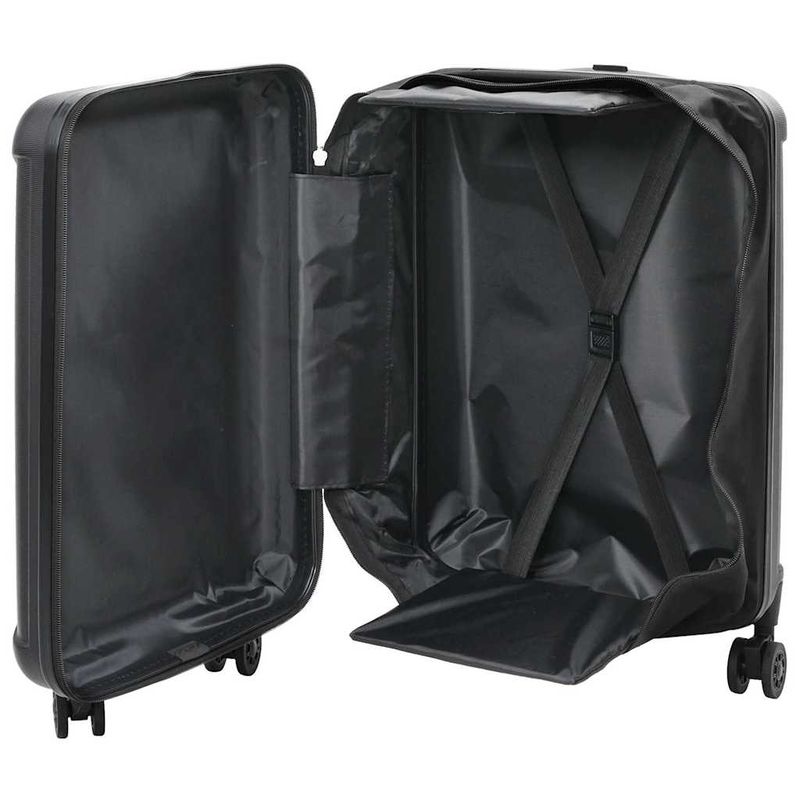 Valigia con blocco Nero 34 x 23 x 55.5 cm Plastica ABS vidaXL