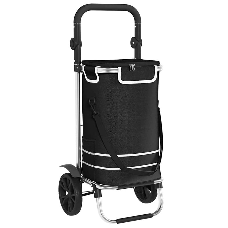 Carrello della spesa Nero 36,5 x 46,5 x 100,5 cm Tessuto Oxford vidaXL