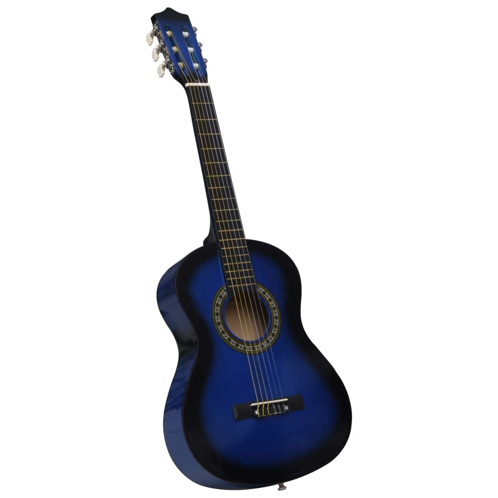 Chitarra Classica Principianti e Bambini e Custodia Blu 1/2 34" vidaXL