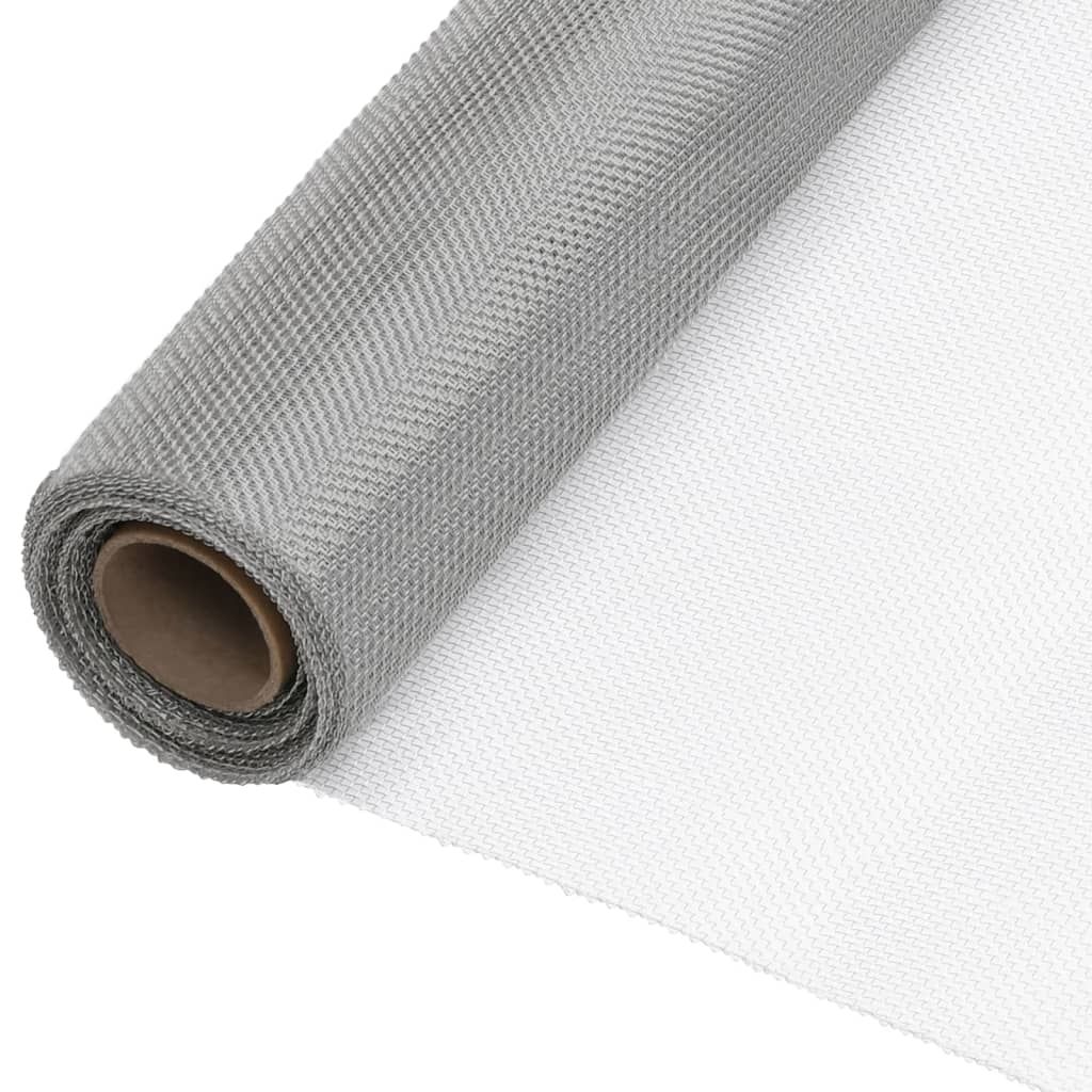 Recinzione in Rete in Acciaio Inossidabile 60x500 cm Argento vidaXL