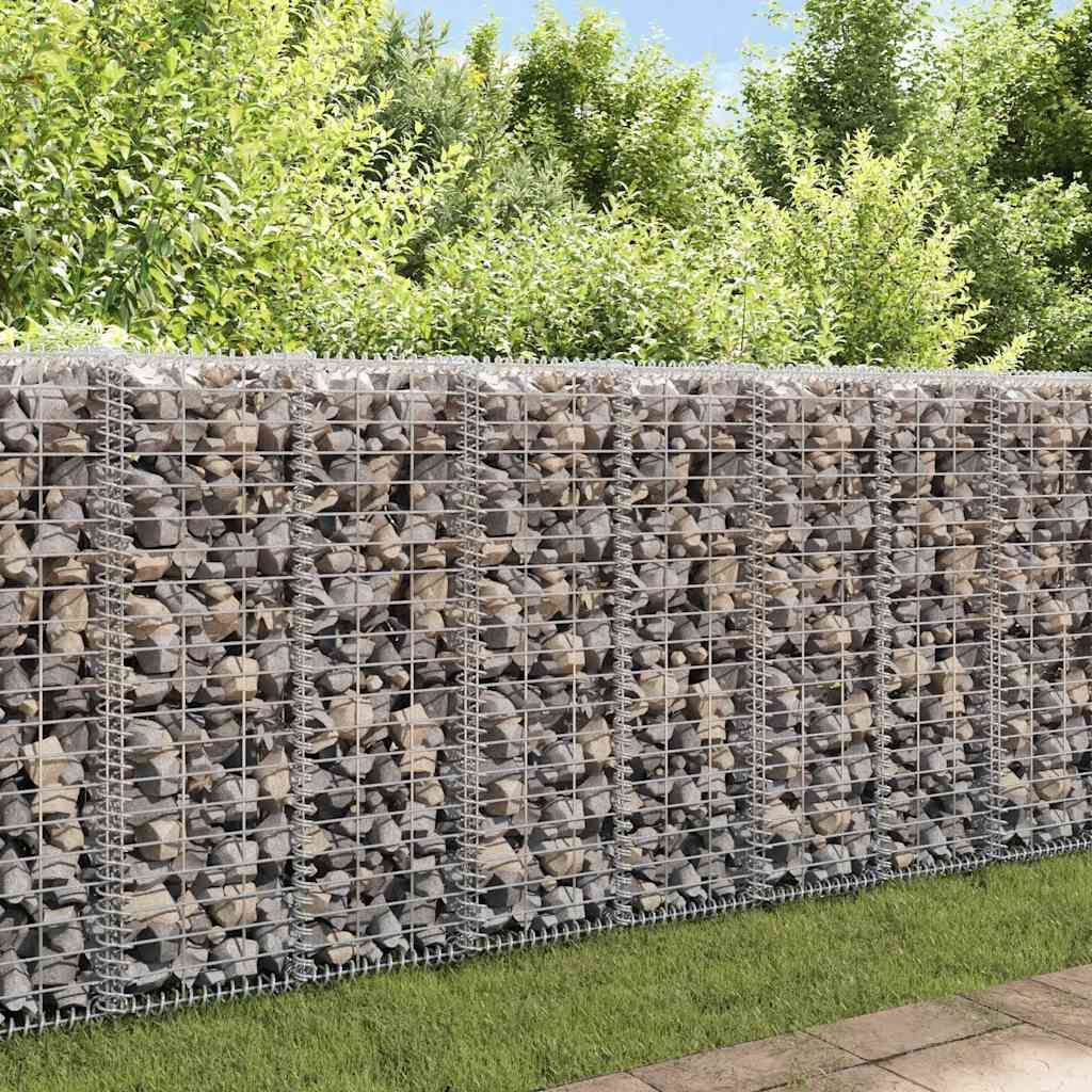 Cesto Gabbione con Coperchio in Filo Zincato 100 x 30 x 30 cm vidaXL