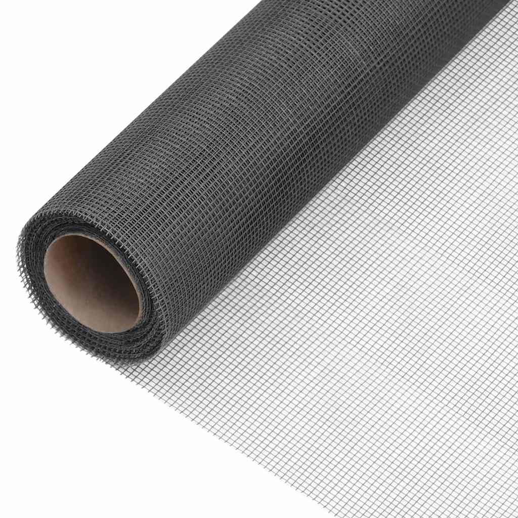 Zanzariera in Fibra di Vetro 80x1000 cm Nera vidaXL