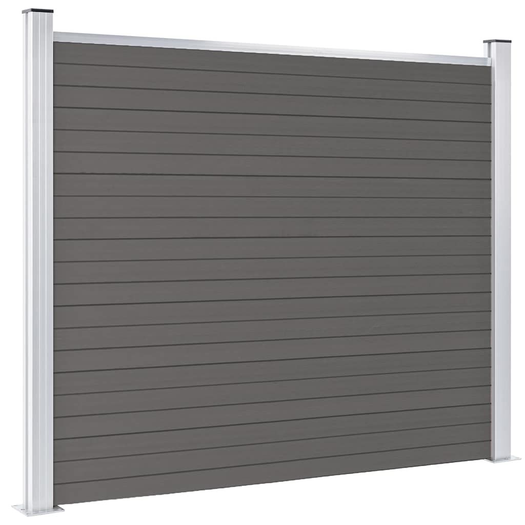 Pannello di Recinzione in WPC 180x146 cm Grigio vidaXL