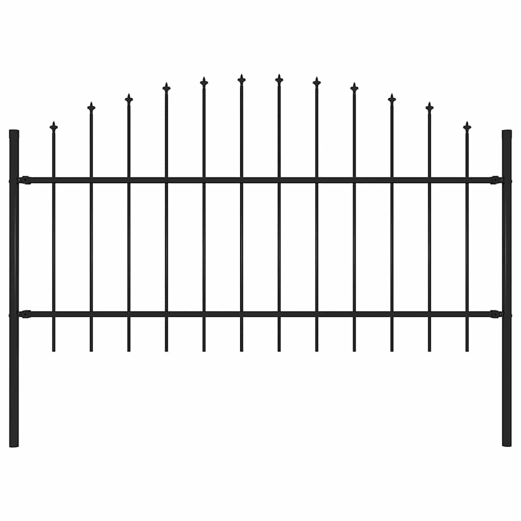 Recinzione da Giardino Woerden con Punta a Lancia in Acciaio 170x125 cm Nero vidaXL