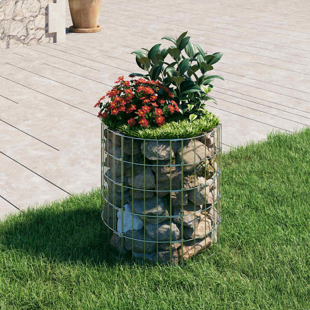Palo Gabbione Circolare in Acciaio Zincato Ø50x50 cm vidaXL